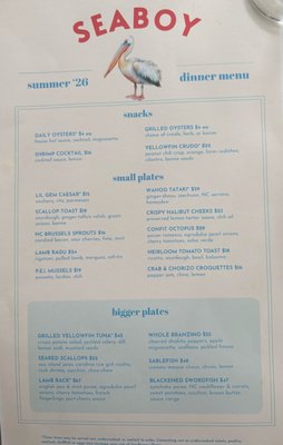 Menu photo 1 Seaboy Cornelius, NC Menu photo 1 Seaboy Cornelius, NC