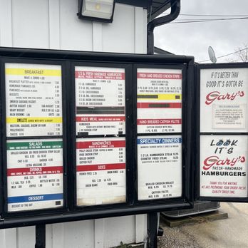 Gary's Hamburgers - Menu at the drive thru - Burgers Near Me - Augusta, Georgia Gary's Hamburgers - Menu at the drive thru - Burgers Near Me - Augusta, Georgia