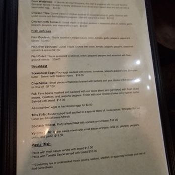 Agelgil Ethiopian Restaurant Seattle - Menu options - Ethiopian Near Me - Seattle, Washington