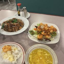 Far East Chinese Restaurant - House special lo mein and crispy wok fried shrimp