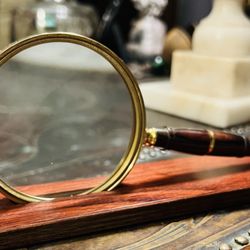 The Nomad Picker - Vintage turned wood magnifying glass