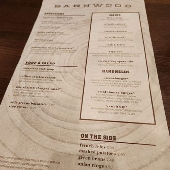 Great Wolf Lodge - Restaurant menu mediocre - Water Parks Near Me - Perryville, Maryland