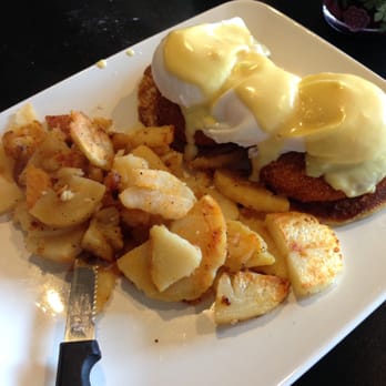 Break Your Fast - Krabbycake Benedict - American Near Me - Union City, California Break Your Fast - Krabbycake Benedict - American Near Me - Union City, California