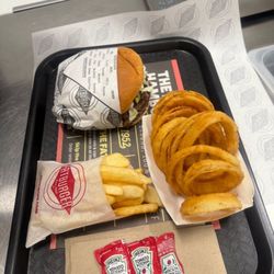 Fatburger & Buffalo's Express - Large Fatburger (1/2 lb.) Meal Fat Fries Homemade Onion Rings