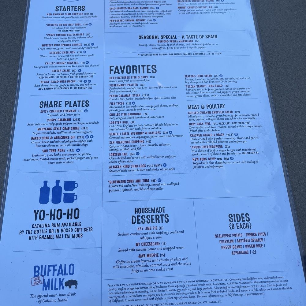 Bluewater Avalon - Seafood Near Me - Avalon, California Bluewater Avalon - Seafood Near Me - Avalon, California