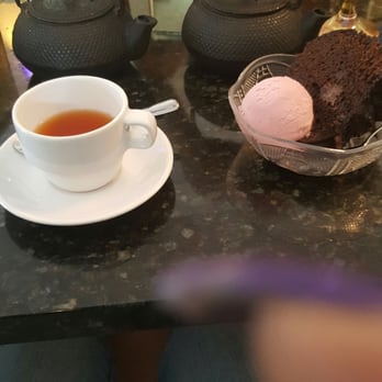 ZenTea - Lady Gray Tea & Chocolate Raspberry cake with Raspberry Ice cream - Coffee & Tea Near Me - Chamblee, Georgia