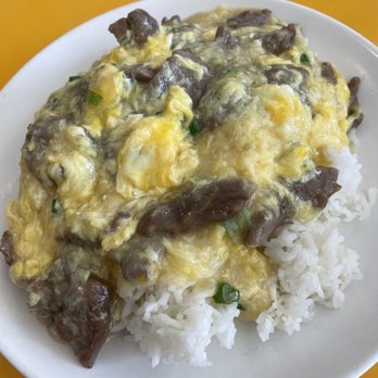 Yummy Cafe - Scramble egg and beef over rice - Chinese Near Me - Sacramento, California