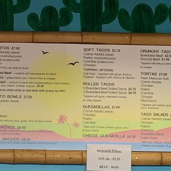West Coast Taco Shop - Menu - Tacos Near Me - Clarksville, Tennessee West Coast Taco Shop - Menu - Tacos Near Me - Clarksville, Tennessee