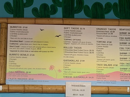 Menu photo 1 West Coast Taco Shop Clarksville, TN Menu photo 1 West Coast Taco Shop Clarksville, TN