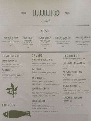 Menu photo 3 Lulio Santa Barbara, CA