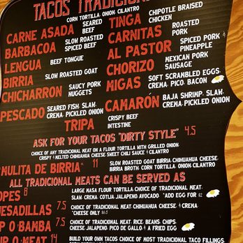 Taco Bamba Falls Church - Menu board - Tacos Near Me - Falls Church, Virginia Taco Bamba Falls Church - Menu board - Tacos Near Me - Falls Church, Virginia
