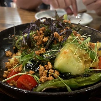 Lineage - Cucumber salad with shishito peppers. - Asian Fusion Near Me - Wailea, Hawaii Lineage - Cucumber salad with shishito peppers. - Asian Fusion Near Me - Wailea, Hawaii