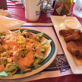 Captain Joe's Seafood - All you can eat salad!!!! I also ordered hot wings as appetizer - Seafood Near Me - Midway, Georgia Captain Joe's Seafood - All you can eat salad!!!! I also ordered hot wings as appetizer - Seafood Near Me - Midway, Georgia