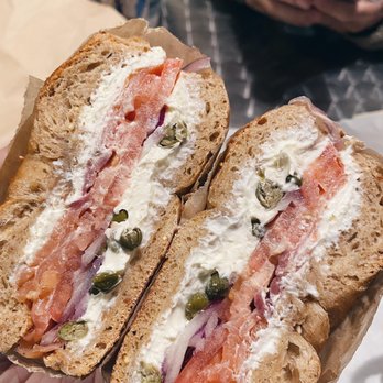 Knickerbocker Bagel - loxury on a multigrain bagel - Wraps Near Me - Brooklyn, New York