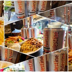 Dip sampler shawarma plate Palestine cola