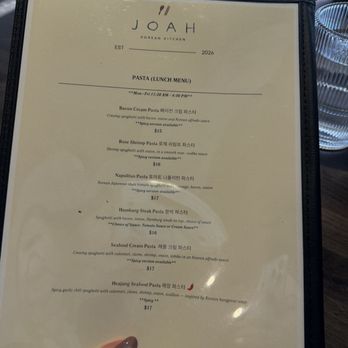 Joah Kitchen - menu - Korean Near Me - Flushing, New York