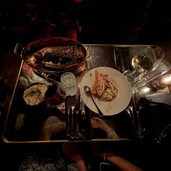 Gaslamp - French Laundry main entree | Black Truffle Risotto w/ spiny lobster tail - Steakhouses Near Me - Kailua, Hawaii Gaslamp - French Laundry main entree | Black Truffle Risotto w/ spiny lobster tail - Steakhouses Near Me - Kailua, Hawaii
