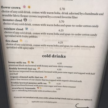 Mini Monster Cafe - The very small menu! - Bubble Tea Near Me - Anaheim, California