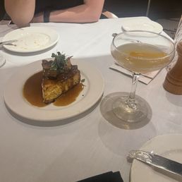 Crab cheesecake and bourbon Sidecar Crab cheesecake and bourbon Sidecar