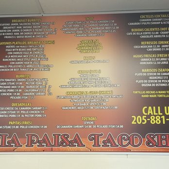 Tacos La Tia Paisa - Mexican Near Me - Birmingham, Alabama