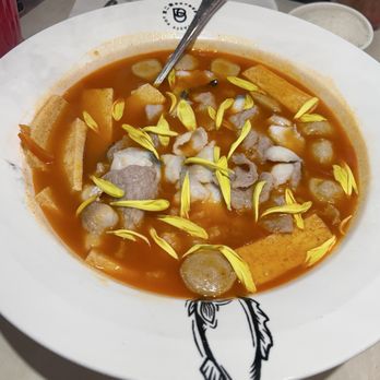 B2J Tasty Pot - Combo For Two - fish & beef, wide starch noodles and pork meatballs - Chinese Near Me - Allston, Massachusetts B2J Tasty Pot - Combo For Two - fish & beef, wide starch noodles and pork meatballs - Chinese Near Me - Allston, Massachusetts