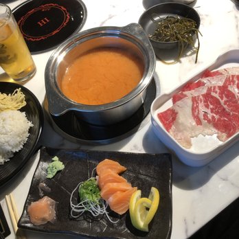 Boiling World - Appetizer with Spicy Miso broth and Beef Brisket - Hot Pot Near Me - Ontario, California