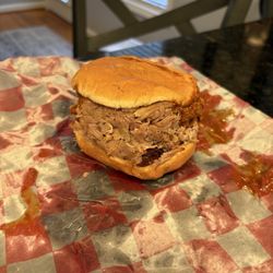 Little Pigs Barbecue of Anderson - Huge bbq sandwich