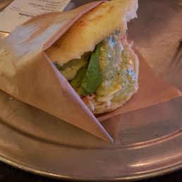Smoked salmon arepa!! Smoked salmon arepa!!