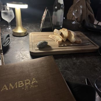 Ambra - This is interesting, not my cup of tea, some ashy butter with honey - Steakhouses Near Me - Mcallen, Texas