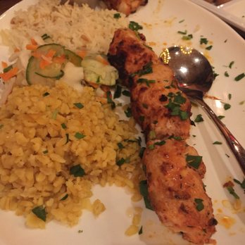 Sahara Restaurant - Chicken kebabs platter with half the chicken eaten. - Mediterranean Near Me - Manville, New Jersey Sahara Restaurant - Chicken kebabs platter with half the chicken eaten. - Mediterranean Near Me - Manville, New Jersey