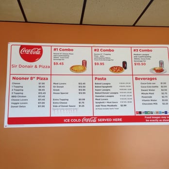 SIR Donair & Pizza - a menu on a wall - Donairs Near Me - Edmonton, Alberta SIR Donair & Pizza - a menu on a wall - Donairs Near Me - Edmonton, Alberta