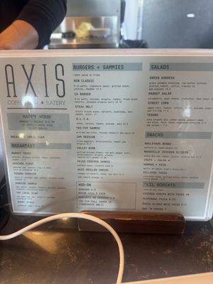 Menu photo 1 Axis Coffee Bar & Eatery Madera, CA