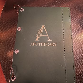 Apothecary - menu - Cocktail Bars Near Me - Dallas, Texas