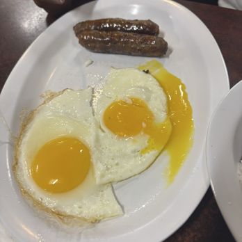 Renae's Cafe - Came with pancakes . Two eggs with sausages. - American Near Me - Bakersfield, California Renae's Cafe - Came with pancakes . Two eggs with sausages. - American Near Me - Bakersfield, California