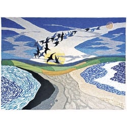 Hoxa Tapestry Gallery - 'In Search of Solace' - art print of woven tapestry by Orkney Artist Leila Thomson