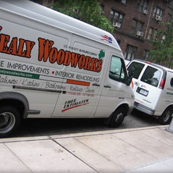 Healy Woodworks - two vans parked on the side of the street - General Contractors Near Me - Maspeth, New York Healy Woodworks - two vans parked on the side of the street - General Contractors Near Me - Maspeth, New York