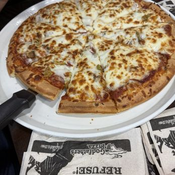 Godfather's Pizza - Golden crust with ham, mushrooms and green olives - Pizza Near Me - San Antonio, Texas Godfather's Pizza - Golden crust with ham, mushrooms and green olives - Pizza Near Me - San Antonio, Texas