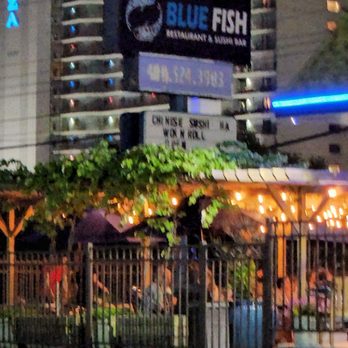 Blue Fish - Sign and outside dining area - Japanese Near Me - Ocean City, Maryland Blue Fish - Sign and outside dining area - Japanese Near Me - Ocean City, Maryland