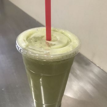 Nature's Juice - Green Works. Nice green juice with a little lemon and ginger - Juice Bars & Smoothies Near Me - Walnut, California