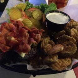 Dawg House Sports Grill - Jalapeño burger and fried pickles!
