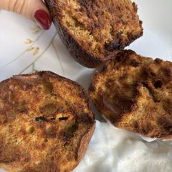 The Bagel Shoppe - Toasted pumpkin muffin and mini bagel - so good!!