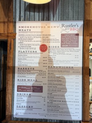 Menu photo 1 Rustlers BBQ Henryetta, OK Menu photo 1 Rustlers BBQ Henryetta, OK
