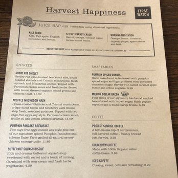 First Watch - Seasonal menu - Breakfast & Brunch Near Me - Phoenix, Arizona