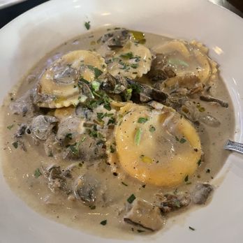 Angelos Brick Oven Pizzeria - Ravioli homemade pasta, stuffed with ricotta cheese, forest mushrooms, parmigiana cheese and truffle essence. - Pizza Near Me - Wildomar, California Angelos Brick Oven Pizzeria - Ravioli homemade pasta, stuffed with ricotta cheese, forest mushrooms, parmigiana cheese and truffle essence. - Pizza Near Me - Wildomar, California