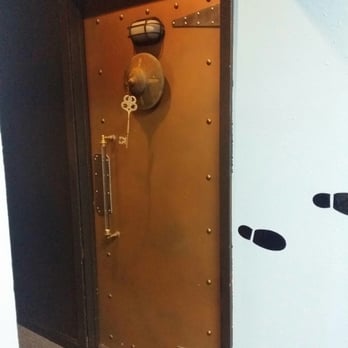 Xcape Adventures - I actually do not know what is behind this door, it didnt open while we were waiting, but it is cool looking! - Escape Games Near Me - Mesquite, Texas