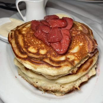 Saint Theo's - Pancakes with Strawberry Ginger Compote - Bars Near Me - New York, New York
