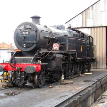 Great Central Railway - LMS 2-6-4 tank locomotive 42085 at Loughborough Shed - Mass Media Near Me - Loughborough, LEC