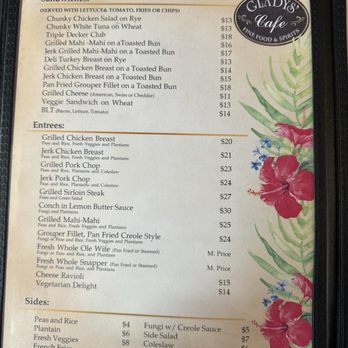 Gladys' Cafe - Menu - Caribbean Near Me - Charlotte Amalie, Virgin Islands Gladys' Cafe - Menu - Caribbean Near Me - Charlotte Amalie, Virgin Islands
