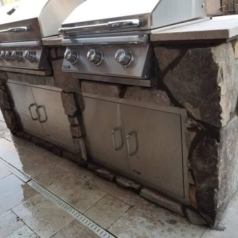 Rockstarr Stone Masonry - Fireplace and outdoor kitchen transformation. - Stonemasons Near Me