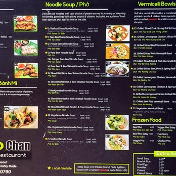 Pho Chan - the menu of the restaurant - Vietnamese Near Me - New Westminster, British Columbia Pho Chan - the menu of the restaurant - Vietnamese Near Me - New Westminster, British Columbia